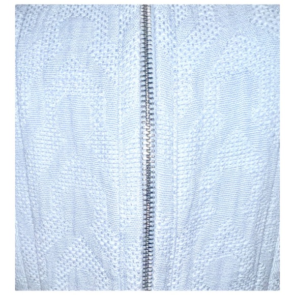 KARL LAGERFELD PARIS WOMEN’S BLUE ZIPPER BLAZER SUIT JACKET - Picture 5 of 9